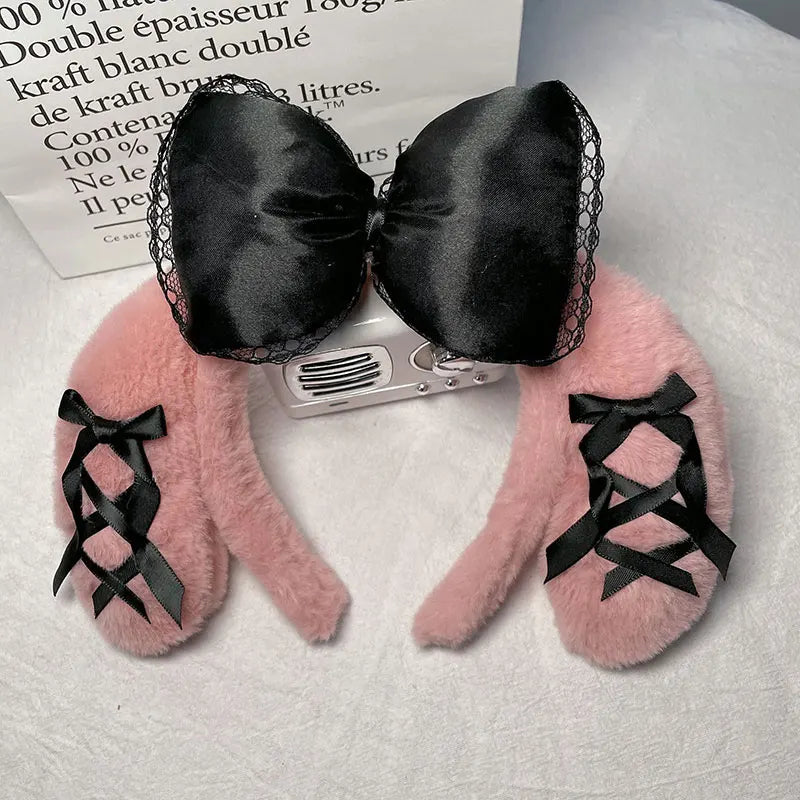 Lustiges Sanrio-Stirnband: Kuromi, My Melody, Cinnamoroll, süße Anime-Plüsch-Haaraccessoires, Halloween-Serie, Spielzeugpuppe für Kinder, Geschenk für Mädchen.