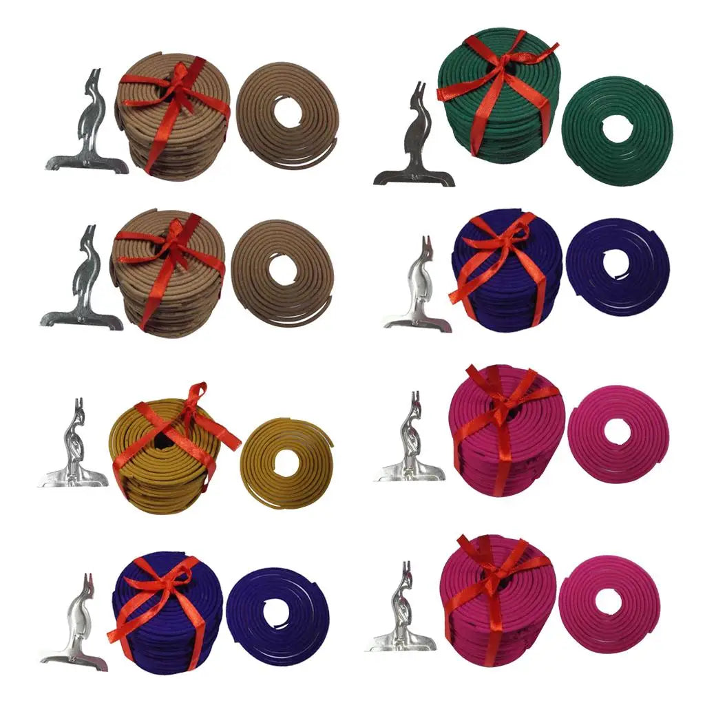 Schachtel mit 60 mm natürlichem Räucherwerk – Spiralspulen-Räucherstäbchen (180 min), 8 wählbare Optionen