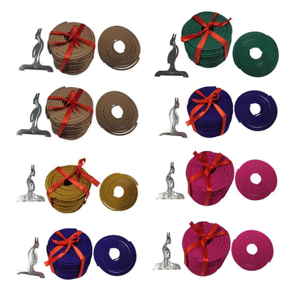 Schachtel mit 60 mm natürlichem Räucherwerk – Spiralspulen-Räucherstäbchen (180 min), 8 wählbare Optionen