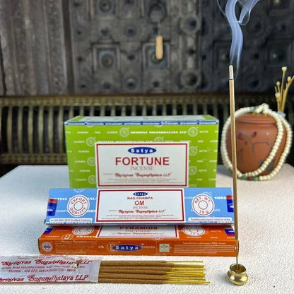 5 Schachteln NAG Champa Incienso – Satya-Weihrauchkollektion, handgefertigte Sticks mit erfrischenden und medizinischen Aromen für das Zuhause