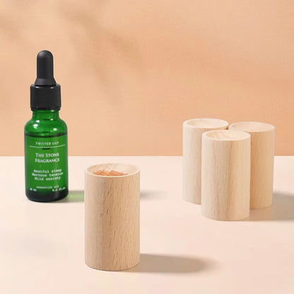 5pcs / 10pcs Holz Diffusor für ätherische Öle, tragbarer Aromatherapie-Holz-Auto-Diffusor, Home Indoor Round Zylinder Duft Spreader