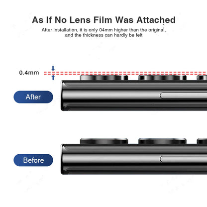 Kameralinsenschutz für Samsung S24 Ultra 5G – Für Samsung Galaxy S24, S23, S23 Ultra Plus 5G, 9D gehärtetes Glaslinsenkappe