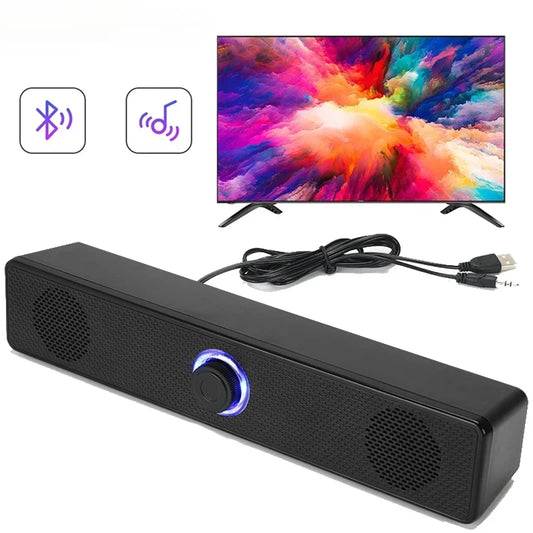 Heimkino Bluetooth-Lautsprecher Kabelgebundene und kabellose Soundbar USB-betriebene Soundbar für TV-PC-Laptop-Gaming-Surround-Audiosystem
