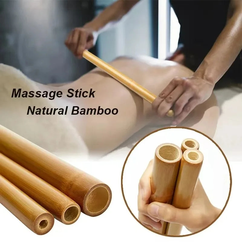 Natürlicher Bambusmassagestab, Holztherapie-Stick, Gua Sha Massage Holztherapie-Werkzeuge