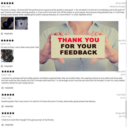 Elektrisches Schröpfset Smart Vacuum Cupping Massager, wiederaufladbar, mit Guasha und heißer Kompresse