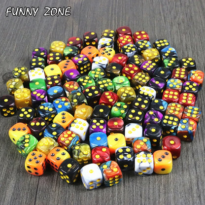 Neue Ankunft! 10 teile/satz von 12mm D6 Glücksspiel Würfel mit Gold Standard Punkt Als Turm Spiel Zubehör für Glücksspiel, Tablelop