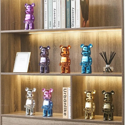 Galvanisierte "Violent Bear" Wohnzimmerdekoration, TV-Schrank Skulptur, Tierstatue, Kunst für Heimdekoration, Spardose