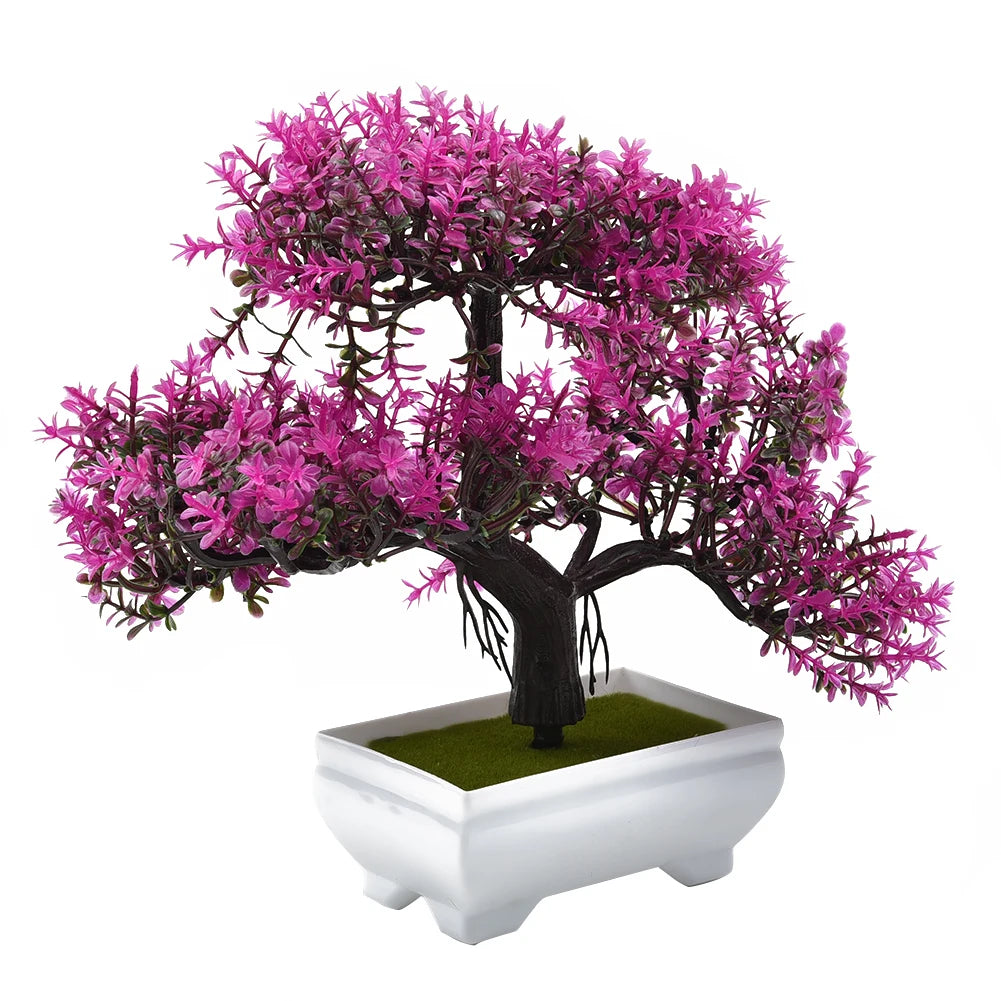 Künstliche Pflanzenblumen Topfdekorationen, Kunstpflanzen Bonsai, Kleiner Baum im Topf für Heim-, Festival- und Hochzeitsdekoration, Accessoires