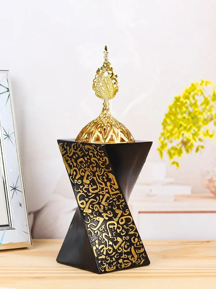 1PC Kunstharz Kreativer Naher Osten Aromatherapie-Herd, Zuhause Schlafzimmer Innenluftreinigung Aromatherapie-Herd