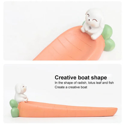 Cartoon Harz Tier Form Weihrauch Stick Halter Blatt Form Linie Weihrauch Brenner Tisch Handwerk Sandelholz Spule Basis Hause Dekoration