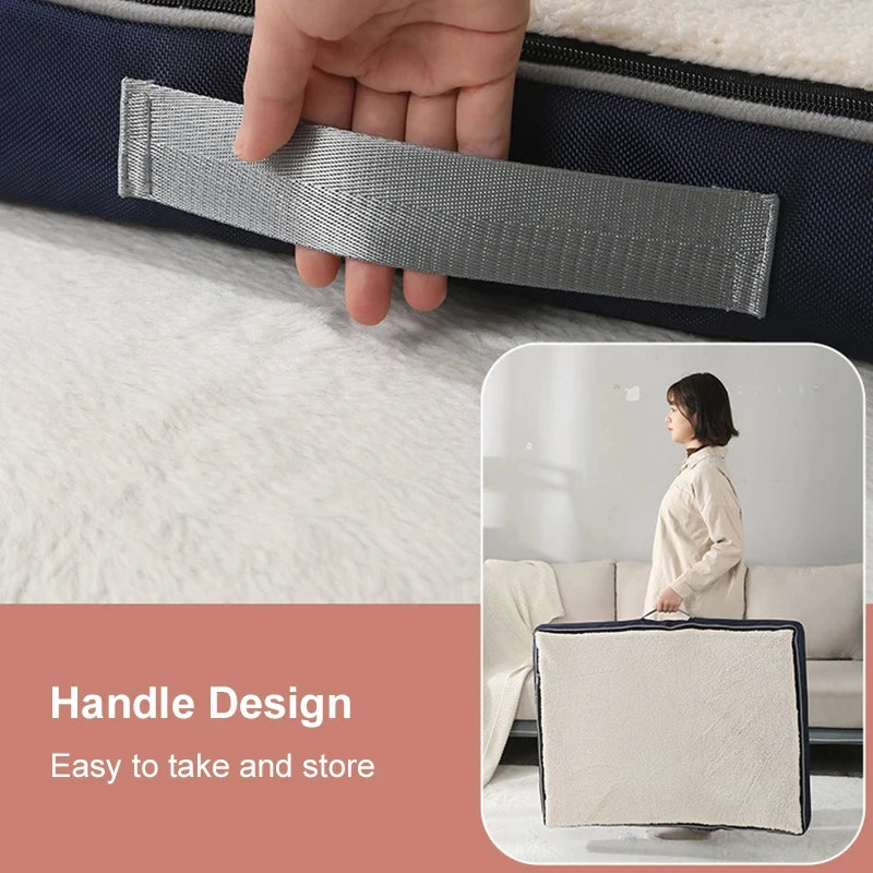 Großes Haustierbett – Plüsch Memory Foam Hundebett für große Hunde, abnehmbares und waschbares Hundekissen, rutschfeste Eiermatte, Katzen-Sofa