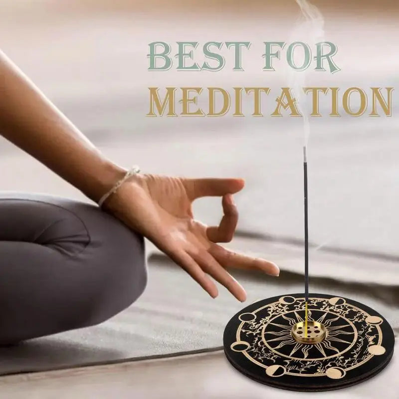 Räucherstäbchenbrenner Niedlicher Räucherstäbchenhalter für Stäbchen Holz Räucherstäbchenhalter für Stäbchen mit 9 Loch für Yoga, Meditation und Zuhause