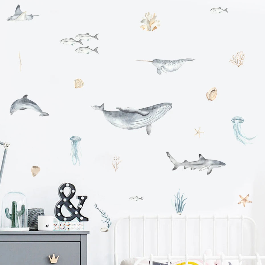 wal-hai-delfin-seestern-qualle-aquarell-wandaufkleber-abnehmbare-vinyl-wandtattoo-wandbild-kinderzimmer-kinderzimmer-wohnkultur