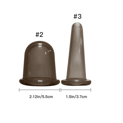 Silikon Vakuum Massage Gläser für Anti-Cellulite Massage, Gesichts-Saugnäpfe für Hautstraffung, Hautschaben und Anti-Falten