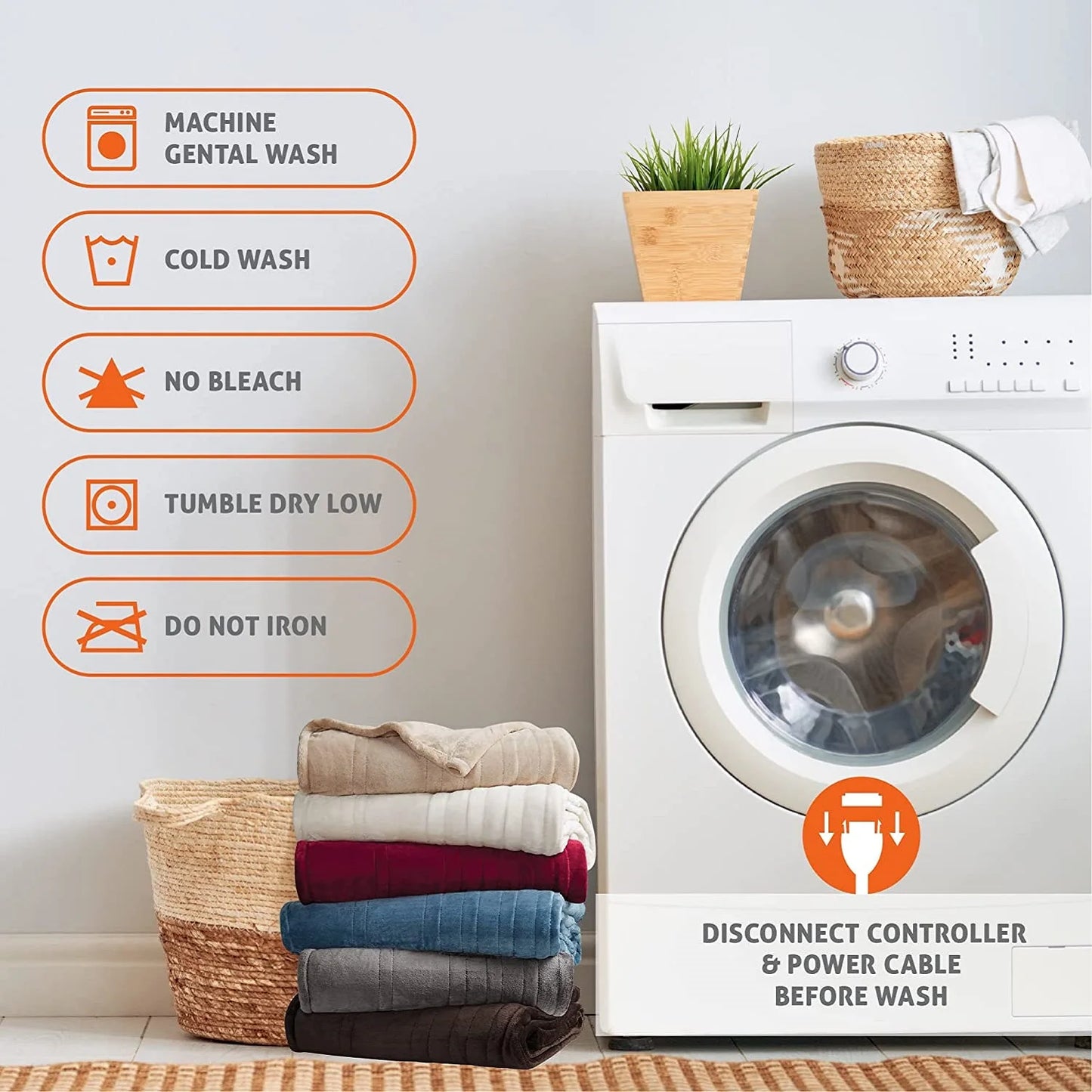 50 * 60 Zoll Heizdecke-Heizdecke, weiche Heizdecke mit 6 Heizstufen und 4 Stunden automatischer Abschaltung