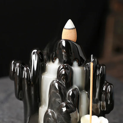 1pc, Lucky Lotus Keramik Sandelholz Räucherstäbchen Brenner Rückfluss Räucherstäbchen Brenner Räucherstäbchen Halter, Wohnkultur (ohne Räucherstäbchen)