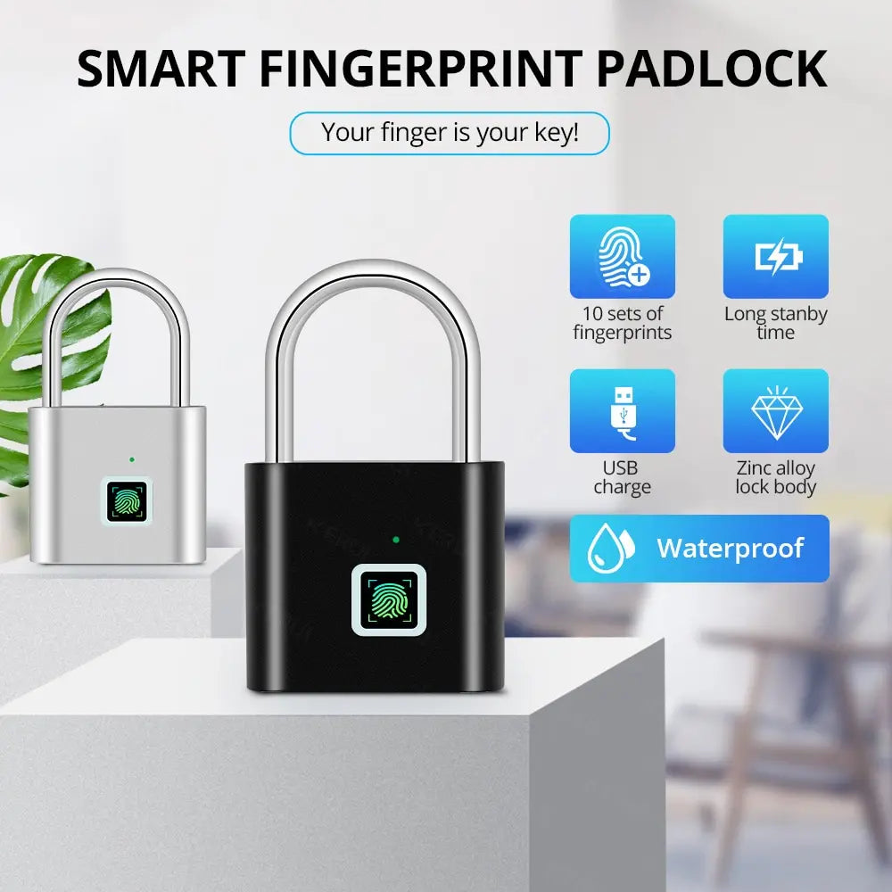 Kerui-Keyless-USB-Charging-Fingerprint-Lock-Smart-Padlock-Waterproof-Door-Lock-0-2sec-Unlock-Portable-Anti-Theft-Vorhängeschloss-Zink