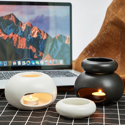2In1 Kerze Ätherische Öle Brenner Große Kapazität Getrennt Aromatherapie Öl Lampe Kerzenständer Duft Brenner Zuhause Hochzeit Spa