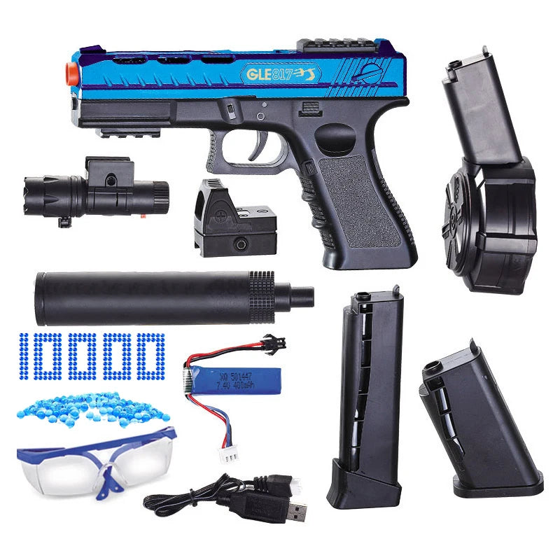 2 in 1 automatische Schießen Splash Ball Airsoft elektrische Weihnachts spielzeug Pistole Wasserball Waffe Pistole Outdoor Sport Gel Kinder Erwachsene