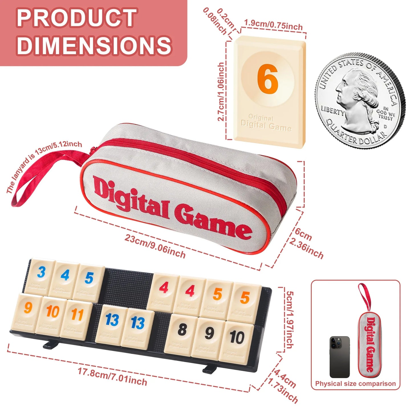 Klassische Familie Brettspiele Mini Rommé Fliese mit Regalen Spaß Mathe Puzzle Spiel Set Reiseversion in Geschenktüte