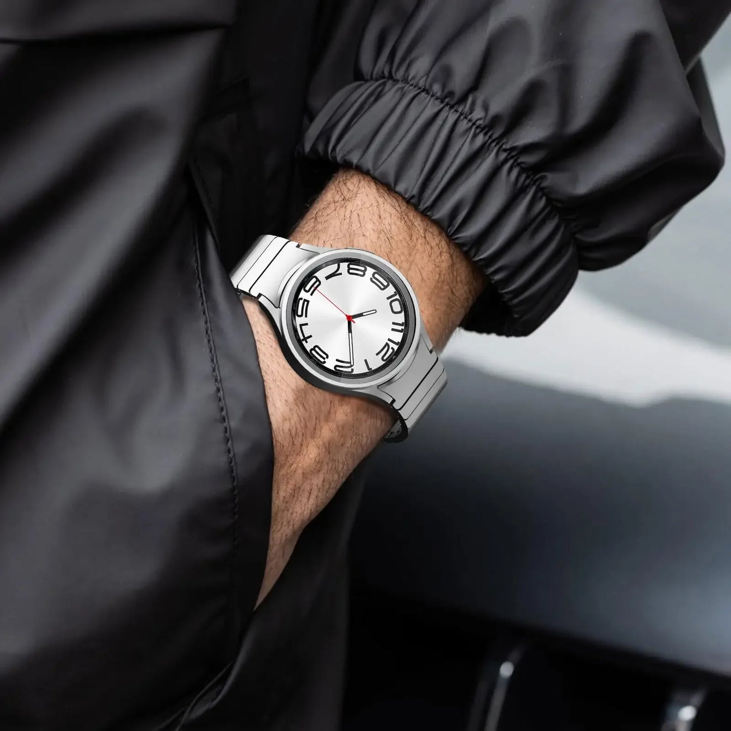 Magnetisches Titanium-Farbarmband für Samsung Galaxy Watch 4/5 – 40mm, 44mm, 43mm, 47mm, 42mm, 46mm, Luxusarmband für Classic 5 Pro