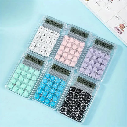 Transparenter Taschenrechner Elektronischer Desktop-Taschenrechner LCD-Display Mini-Taschenrechner Büro Student Test Kinder Geschenk Basic