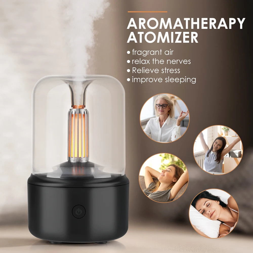 Volcanic-Flamme-Aroma-Diffusor-Lampe-für-ätherische-Öle-130ml-USB-tragbarer-Luftbefeuchter-mit-Farb-Nachtlicht-Nebelmacher-Nebelmaschine-LED