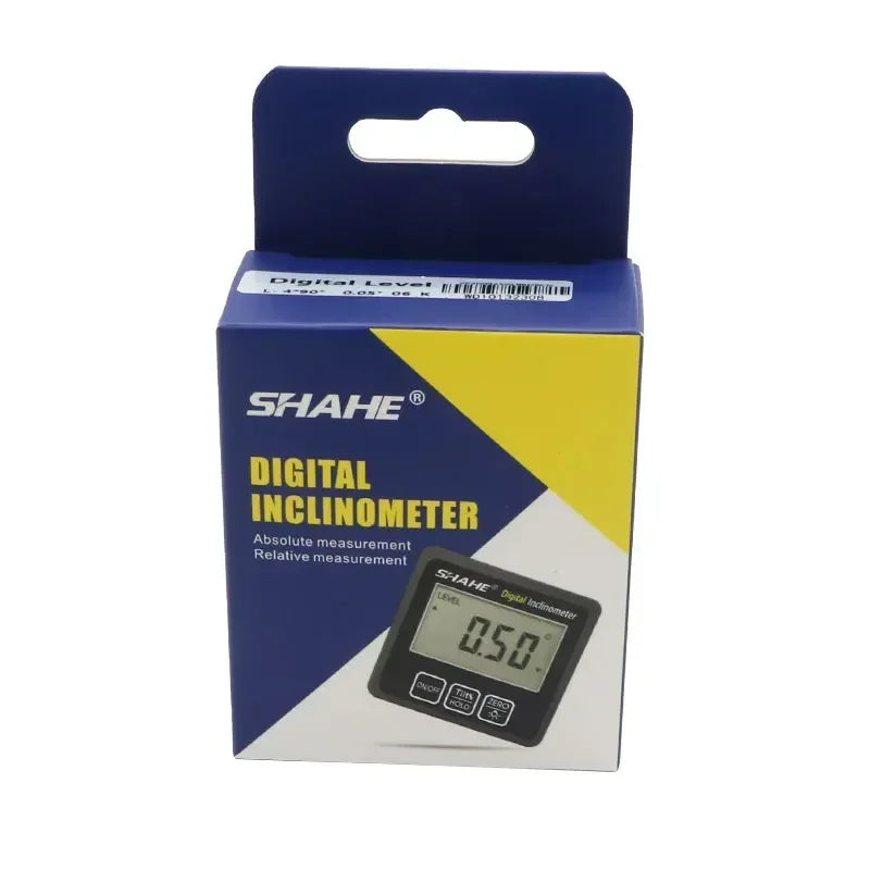 Shahe Neue Hochpräzise Magnetische Digitale Neigungsmessgerät – Elektronischer Winkelmesser mit Hintergrundbeleuchtung, Niveau Box, Winkelmesser-Werkzeuge