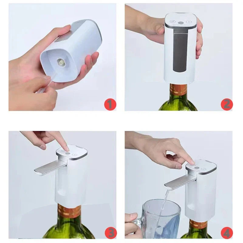 Elektrischer Weinseparator, intelligenter Alkoholspender, schnelles Belüften, Wecken, Weindekanter, Spender, Pumpe, Bar, Weinausgießer für Party
