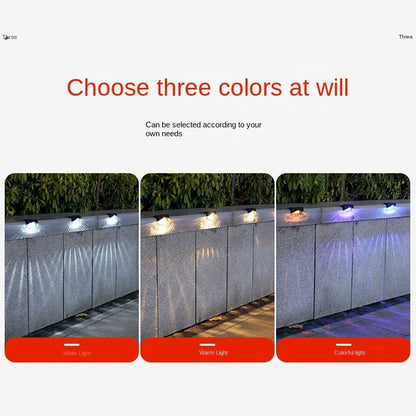 Warmweiße LED Solar Stufenleuchte Pfad Treppe Outdoor Garten Leuchten Wasserdichte Balkon Licht Dekoration für Terrasse Treppe Zaun Licht