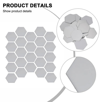 24pcs 3D Hexagon Spiegel Blätter Flexible abnehmbare selbstklebende Spiegel Wandaufkleber Zuhause Wohnzimmer Schlafzimmer Wanddekoration