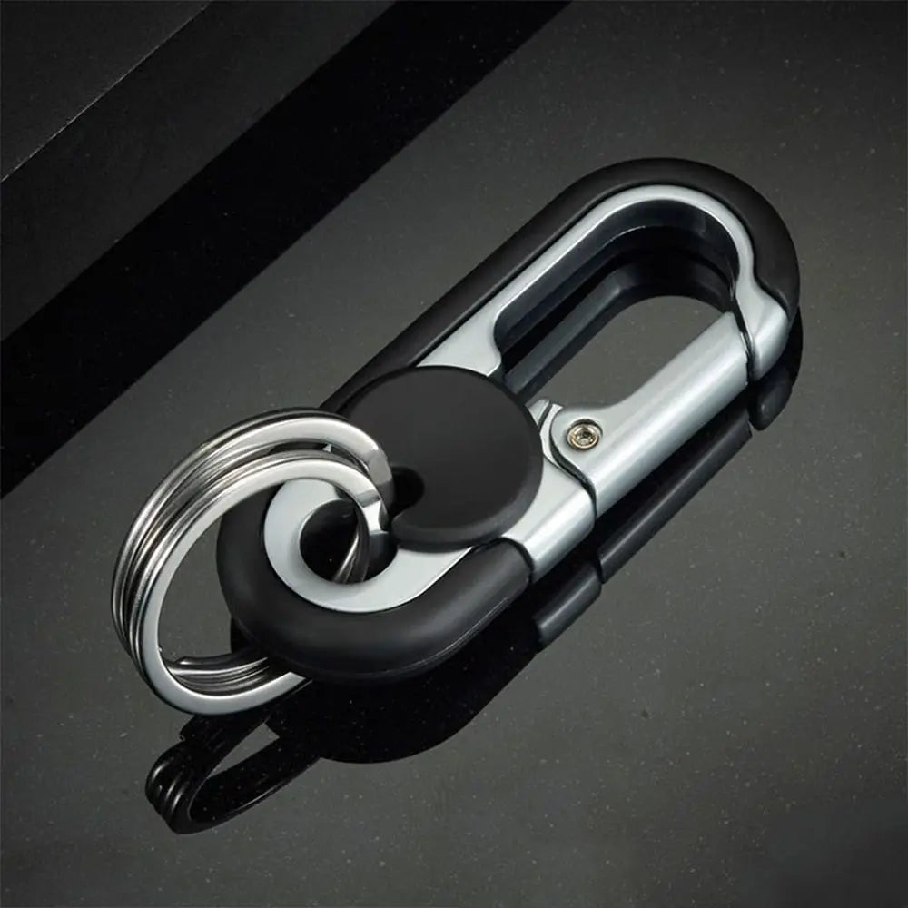 Doppelter Ring Schlüsselanhänger Business Schlüsselanhänger Herren Mode Schlüsselanhänger Geschenk Metall Schlüsselschnalle Auto Styling Auto Auto Zubehör