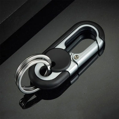Doppelter Ring Schlüsselanhänger Business Schlüsselanhänger Herren Mode Schlüsselanhänger Geschenk Metall Schlüsselschnalle Auto Styling Auto Auto Zubehör