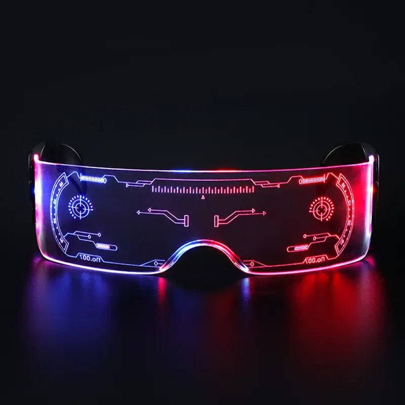 Bunte leuchtende LED-Brille: Für Musikbars, KTV, Neonpartys, Weihnachten, Halloween-Dekoration, LED-Schutzbrille, Festival-Requisiten.