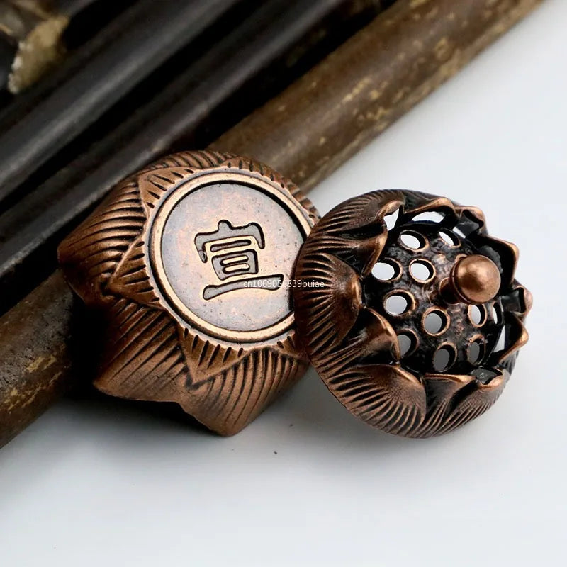 Buddhistische Utensilien Weihrauchbrenner Lotus Weihrauch Censer archaische Kupferlegierung Sandelholz Hauseinrichtung Home Office Dekoration
