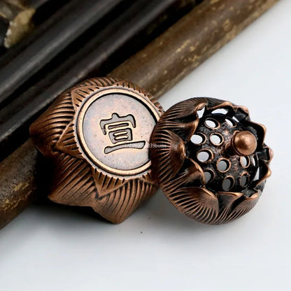 Buddhistische Utensilien Weihrauchbrenner Lotus Weihrauch Censer archaische Kupferlegierung Sandelholz Hauseinrichtung Home Office Dekoration