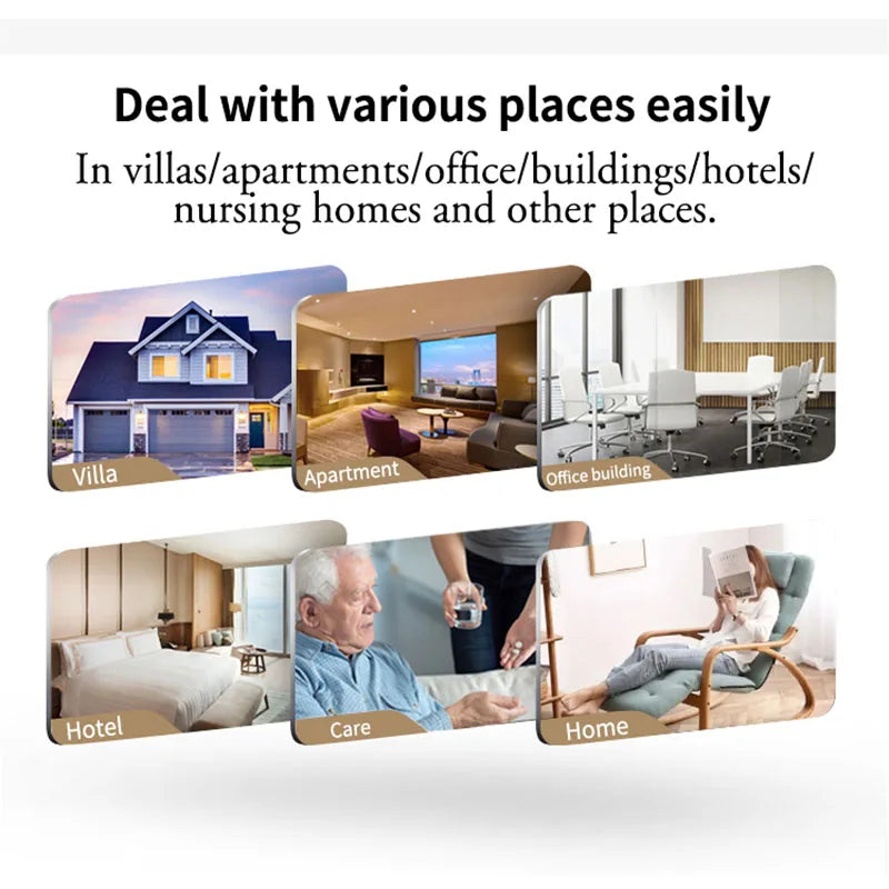 CACAZI Wasserdichte drahtlose Türklingel, DC-Batterie, intelligentes Zuhause, Outdoor, Haushalt, 300 m, Fernbedienung, LED-Blitz, intelligente Türklingel