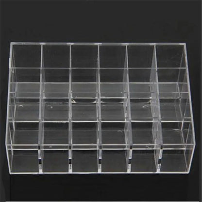40/24/12 Gitter Trapez Trapez Kunststoff Transparent Make-up Display Rack Lippenstift Stand Rack Kosmetik Organizer Halter Box