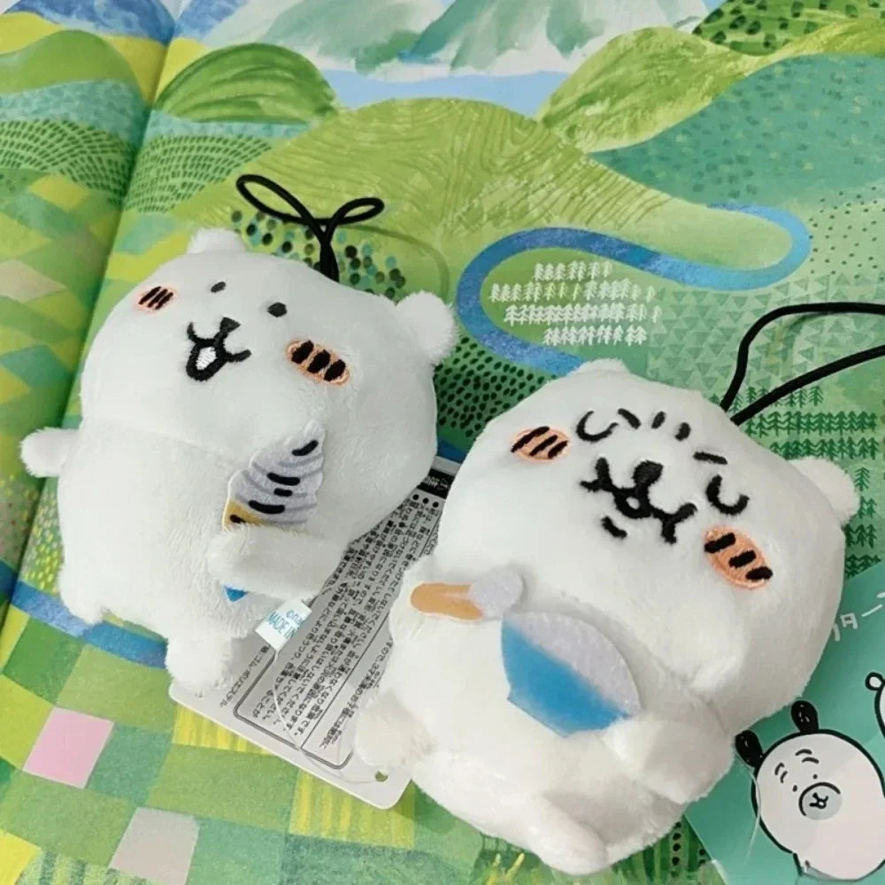 Niedlicher Chiikawa – Selbstironischer Bär Nagano, Anime-Kawaii-Plüschpuppe, Mädchen-Taschenanhänger, Cartoon-Schlüsselanhänger, dekoratives Geschenk