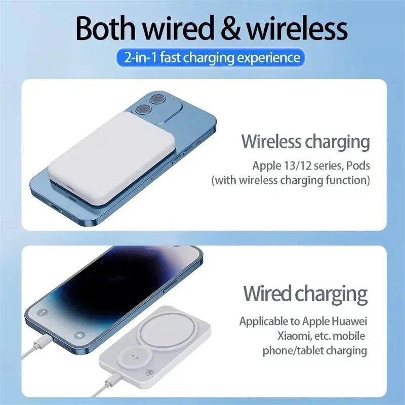 3 in 1 magnetische Powerbank 10000mAh magnetische kabellose Powerbank für Apple iPhone AirPods iWatch Externer Zusatzakku Pack