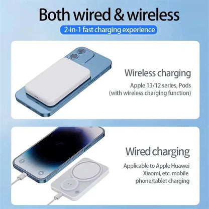 3 in 1 magnetische Powerbank 10000mAh magnetische kabellose Powerbank für Apple iPhone AirPods iWatch Externer Zusatzakku Pack