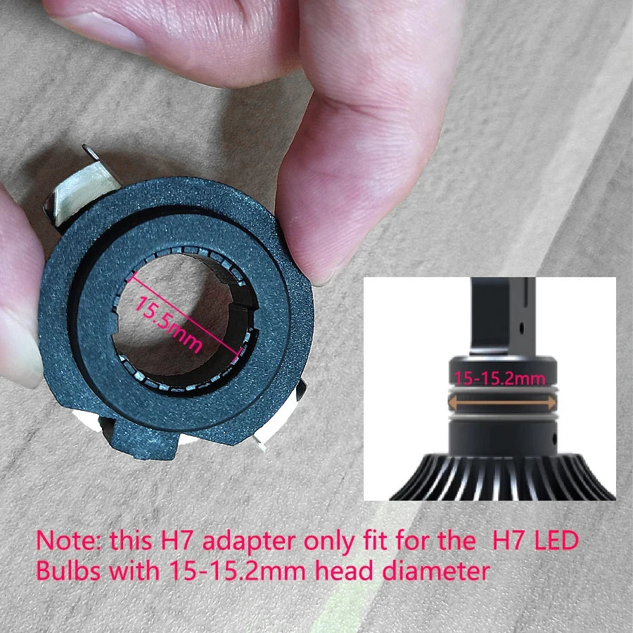 NHAUTP 3 Teile/satz H7 LED Adapter Halter Für Mercedes Benz BMW Buick VW Tiguan Jetta Polo Magotan Bora Scheinwerfer Lampen + installieren Schlüssel