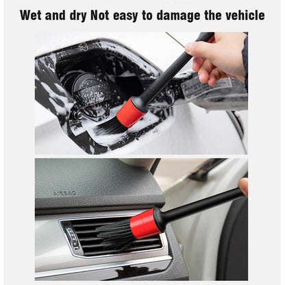 1–5 x Autowaschbürsten-Set für Auto-Detaillierungs-Reinigungsbürsten, Armaturenbrett-Luftauslass-Räder, Auto-Reinigungswerkzeuge
