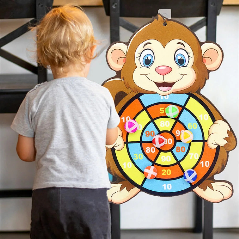Montessori-Dart-Board-Target-Sportspiel-Spielzeug-für-Kinder-4-bis-6-Jahre-Outdoor-Spielzeug-Kind-Indoor-Mädchen-Sticky-Ball-Jungen-Geschenk