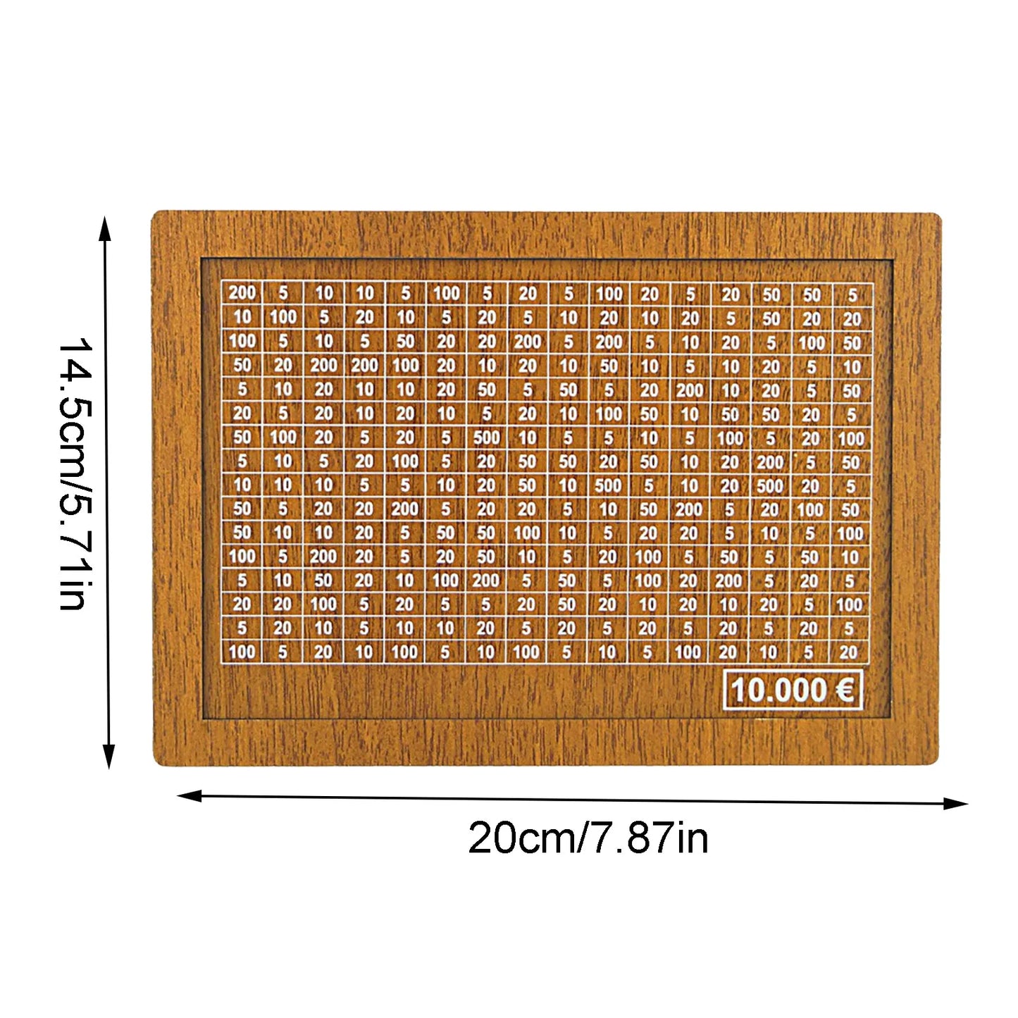 Natürliche hölzerne Spardose mit Theke Sparschwein handgemachte kreative dekorative für Kinder Sparen Sie das Geldziel 10000 Euro