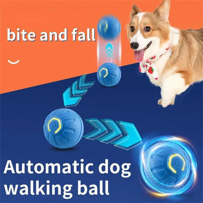 Elektrisches Smart-Haustierspielzeug – Interaktiver Ball mit Schwerkraftsensor, automatische Bouncing-Funktion, wiederaufladbares LED-Spielzeug