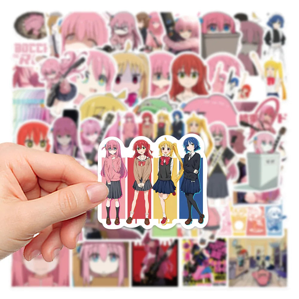 50 Stück Anime BOCCHI DER ROCK! Serie Graffiti Aufkleber Geeignet für Helme Desktop Wanddekoration DIY Aufkleber Pack Großhandel