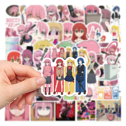 50 Stück Anime BOCCHI DER ROCK! Serie Graffiti Aufkleber Geeignet für Helme Desktop Wanddekoration DIY Aufkleber Pack Großhandel