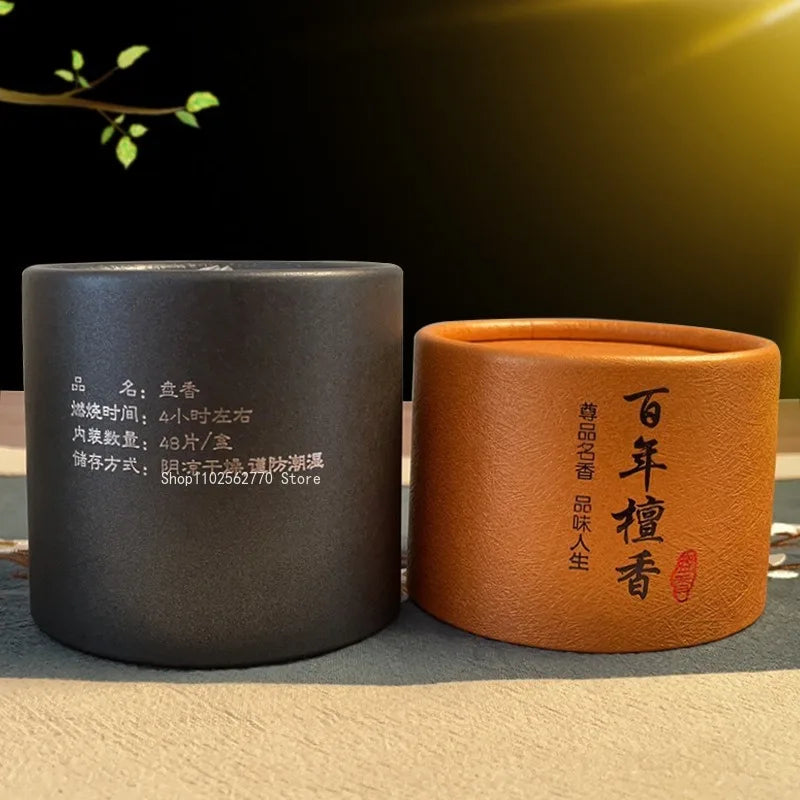 4 Stunden Weihrauch Spulen natürliche Sandelholz Aloes Home Schlafzimmer Geruch Brennen Home Dekoration, um den Luftduft zu reinigen