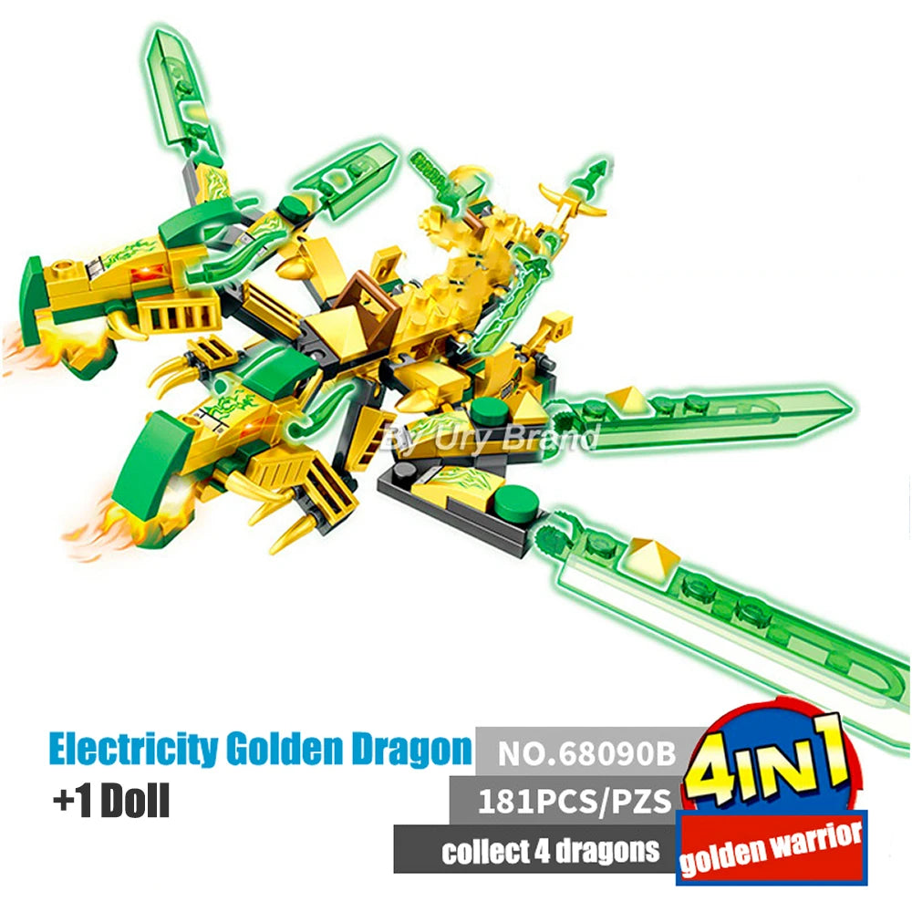 4-in-1-Ninja-Goldener-Krieger-Roboter-Mech-2-Köpfe-fliegende-Drachen-Set-Kämpfer-Figuren-Bausteine-Spielzeug-für-Kinder-Jungen-Weihnachtsgeschenk